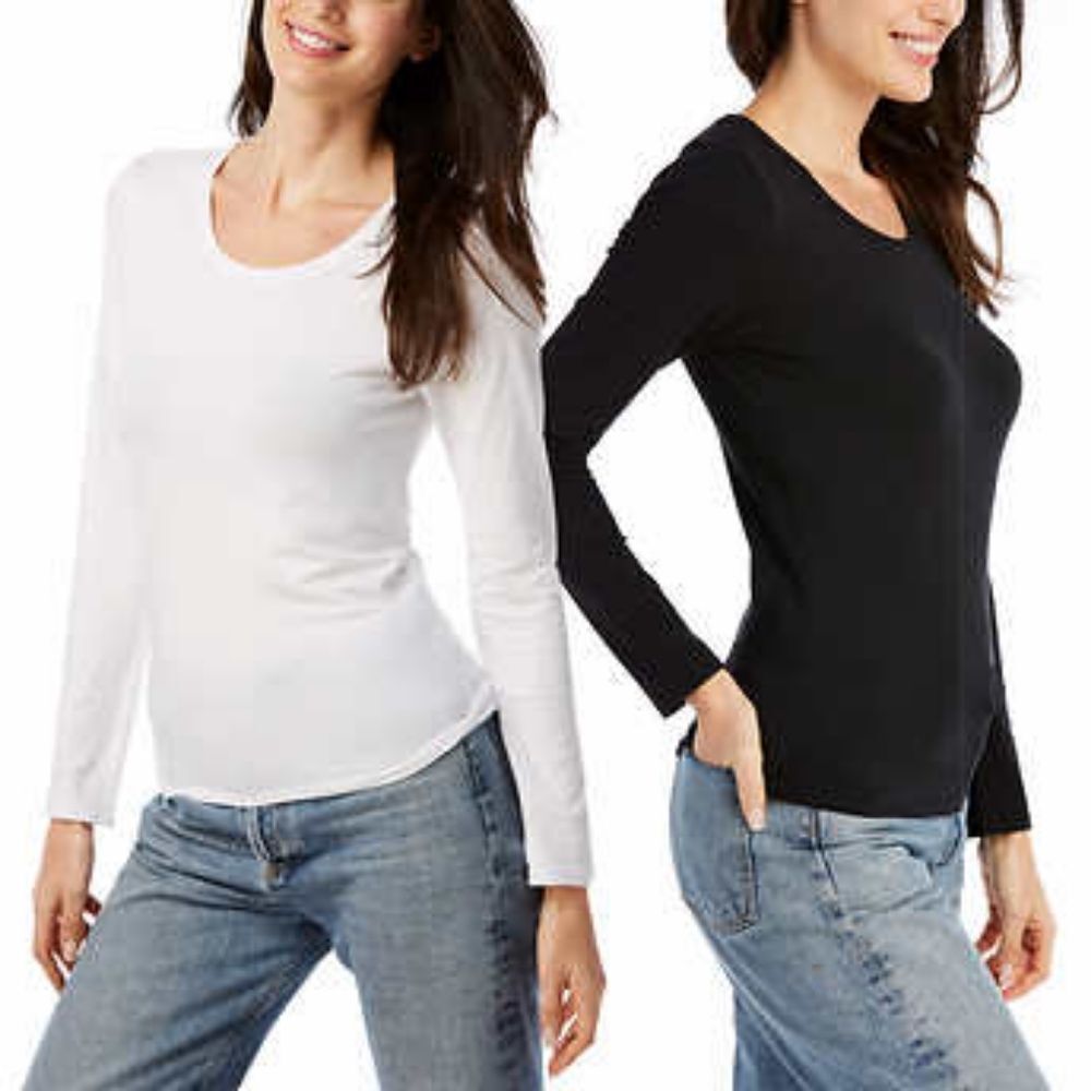 Lucky Brand Ladies' Long Sleeve Tee, 2-pack
